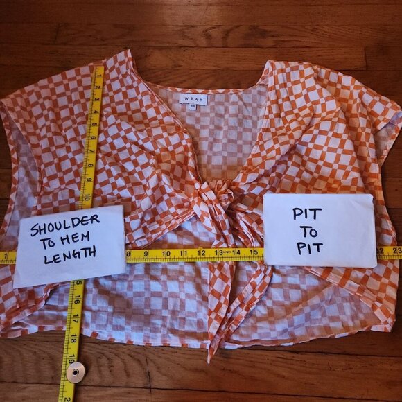 5/$100 SALE - WRAY Knot Top Sunset Basket Check - Picture 4 of 8